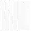 DALIX PVC Veritcal Blind Replacement Slats Curved Smooth White (82.5 Length) (5, White)