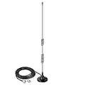 Bingfu Ham Radio Antenna Dual Band VHF UHF 136-174MHz 400-460MHz Amateur Radio Antenna Magnetic Base PL259 Male Antenna for BTECH ICOM Kenwood Midland Yaesu TYT AnyTone Ham Radio