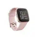Fitbit Versa 2 Health and Fitness Smartwatch with Heart Rate, Music, Alexa Built-In, Sleep and Swim Tracking, Petal/Copper Rose, One Size (S and L Bands Included)
