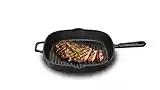 T-Fal Cast Iron Grill Pan, Cast Iron Pan, Helper Handle, 10.5in, Black, 26cm (2100120617)