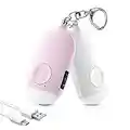 Safesound Personal Alarm Siren Song 2 Pack - 130dB Self Defense Alarm Keychain Emergency LED Flashlight with USB Rechargerable - Security Personal Protection Devices for Women Girl Kid Elderly