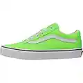 Vans Men's Old Skool Sneaker, (Neon) Green Gecko/True White, Size 5