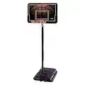 Lifetime 90040 Height Adjustable Portable Basketball System, 44 Inch Backboard, Black/Orange