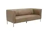 Amazon Brand - Rivet Frederick Mid Century Channel Tufted Sofa Couch, 77.5"W, Taupe Leather