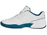 K-Swiss Men's Bigshot Light 4 Tennis Shoe, Brilliant White/Celestial/Scuba Blue, 14 UK