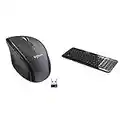 Logitech M705 Marathon Wireless Mouse, 2.4 GHz USB Unifying Receiver, 1000 DPI, 5-Programmable Buttons, 3-Year Battery - Black & K360 Compact Wireless Keyboard - Glossy Black