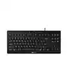 Cherry Stream Keyboard TKL Wired USB Keyboard TenKeyLess Compact Version Without Number Pad. Super Silent Keystroke. Ideal for Office. (Single Pack) Black