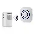 HommyFine Rilevatore di allarme con sensore di movimento wireless Allarme campanello wireless Kit di Allarme con 38 Melodie, Indicatori LED per Casa, Ufficio, appartments, fabbriche e alberghi