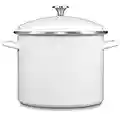 Cuisinart Chef's Classic Enamel on Steel Stockpot with Cover, 12-Quart, White