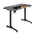 X Rocker Panther RGB Scrivania da Gioco, Metallo, Grigio, Standard