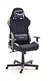 Robas Lund DX Racer 5 - Sedia da gioco/ufficio/scrivania, con Ruote, Regolabile in Altezza, Nero/Grigio, 78 x 52 x 124-134 cm