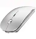 Bluetooth Mouse,Wireless Mouse for MacBook Pro MacBook air,Rechargeable Bluetooth Mouse for iPad iPad pro Laptop PC Computer (Silver)