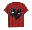 Marvel Deadpool Heart Mask Valentine's Graphic T-Shirt