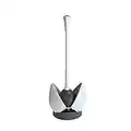 Clorox Toilet Plunger and Hideaway Caddy Bathroom Combo, White/Grey