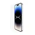 Belkin UltraGlass Proteggi schermo per iPhone 14 Pro, antimicrobico, trattato, applicazione facile senza bolle, supporto di allineamento incluso, collaudato per resistere a una durezza di 9H, OVA103zz