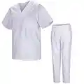 Misemiya - Uniformes Unisexe- Uniforme Médical avec Haut et Pantalon 817-8312-BLANCO - Medium, Blanc