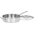 Cuisinart Stainless Steel, 5.5 Quart Sauté Pan w/Cover, Helper Handle, Chef's Classic, 733-30H