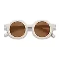 SOJOS Cute Round Baby Sunglasses for Kids Girls Boys Vintage UV400 Protection Classic Children De Sol Gafas Beach Holiday SK5606 with Beige Frame/Brown Lens
