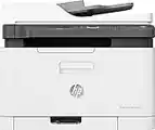 HP Color LaserJet MFP 179fnw 4ZB97A, Stampante Multifunzione A4, Stampa Fronte e Retro Manuale a colori, 18 ppm, USB, Ethernet, Fax, ADF, Schermo LCD a icone con tastierino, Bianca