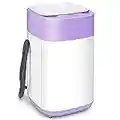 COSTWAY Portable Washing Machine, Built-in Drain Pump, 8Lbs Capacity, Full-Automatic washer with 6 Programs, 6 Water Levels, Child Lock, Compact Washer and spinner Combo for RV, Dorm, Apartment (Purple)