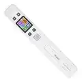 ECOiNVA iScan Scanner Wand Mini Pocket Portable Scanner A4 Scanner with LCD Screen, No WiFi Function (White)