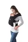 Ergobaby Embrace Cozy Newborn Baby Wrap Carrier (7-25 Pounds), Ponte Knit, Pure Black