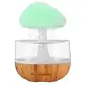 Weljoy Zen Lluvia Nube Luz nocturna Aromaterapia Aceites Difusor Micro Humidificador Fuente de escritorio Mesita de noche Dormir Relajante Estado de ánimo Sonido de gota de agua (Blanco)