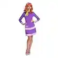 amscan 9906632 Disfraz oficial de Warner Bros Scooby Doo con licencia de Daphne Blake para mujer adulta, talla 14-16