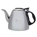 Stainless Steel Teapot, 1.2L/1.5L Stainless Steel Stove-top Teapot Tea Coffee Pot Kettle Heat Resistant Handle(1.2L)