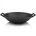 BBQ-Toro Gusseisen Wok I Ø 35,5 cm I Wokpfanne, Gusspfanne, Pfanne I induktionsgeeignet