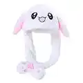 dressfan Donne Ragazze Peluche Animali Coniglio Cappello Orecchie Che Si Muovono Orecchie Mobili Cappello Simpatico Animale Cappello di Coniglio Che muove Le Orecchie Regalo di Compleanno di Natale