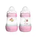 MAM Easy Start Anti-Colic Bottle 5oz (2 count), MAM Baby Bottle with Slow Flow Nipple, Breastfed Baby Feeding Essentials, Girl (Colours May Vary)