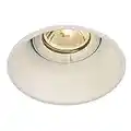 SLV 113141 Spot, projecteur, plafonnier, Lampe encastrée LED, éclairage d'intérieur/GU10, Acier, GU10, Horn-T QPAR51 50W Blanc Mat