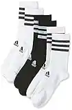 adidas Herren Glam 3-Streifen Socken, Black / White, M