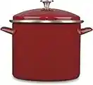 Cuisinart EOS126-28R Chef's Classic Steel Cover Enamel-Stockpot, 12-Quart, Red