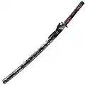 WXXT Katana Japonesa,Accesorios para Armas de Madera,Entrenamiento de esgrima de Kendo,Accesorios para Juegos de rol,Hechos a Mano,103 cm(Negro