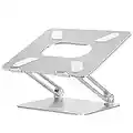 BoYata Laptop Ständer, Aluminium Höhenverstellbarer Belüfteter Laptophalter, Notebook Stand Kompatibel für Laptop (10-17 Zoll) MacBook, Dell, Lenovo, Samsung, Acer und Huawei MateBook