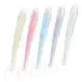 Vicloon Cucharas Siliconas Bebé, 5pcs Cuchara de Aprendizaje para Bebe, Silicona Suave Cuchara de Punta de alimentación para bebés, Cuchara para Bebé para Comer Independiente