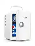 AstroAI Mini Fridge, 4 Liter/6 Can AC/DC Portable Thermoelectric Cooler and Warmer Refrigerators for Skincare, Beverage, Food, Cosmetics, Home, Dorm, Office and Car, ETL Listed (White）