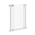 Safety 1st Easy Close Extra Tall Gate, Pressure Fit Safety gate for Toddlers and Dog, 91 cm high, for widths 73-80 cm extendable up to 94 cm with extensions sold separately, in Metal, Colour white