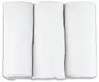 Lot de 3 bavoirs pour bébé - 80 x 80 cm - 100 % flanelle de coton blanc - Multicolore - Fabriqué selon la norme Ökotex Standard 100 - Molleton unisexe - bavoirs à rot pour garçons ou filles