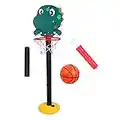 Mini Basketball Set Basketball Hoop Set Jeu de Baignoire Cerceaux de Basket-Ball réglables pour Mur, Dinosaure