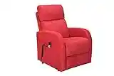 Sime Belle 2 Moteurs Amovible Fauteuil Relax releveur Dispositif Médical 2 Roues Doux Lavable Fauteuil électrique Fauteuil pour Personnes âgées Rouge