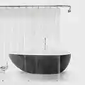 Bamyko Doublure de Rideau de Douche PEVA Rideaux Anti Moisissure, Imperméable，Antibactérien - 180 x 180cm, Transparent