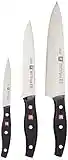 ZWILLING Twin Signature 3-pc German Knife Set, Razor-Sharp, Made in Company-Owned German Factory with Special Formula Steel perfected for almost 300 Years, Dishwasher Safe