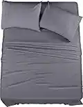 Utopia Bedding Bed Sheet Set - 4 Piece Queen Bedding - Soft Brushed Microfiber Fabric - Shrinkage & Fade Resistant - Easy Care (Queen, Grey)