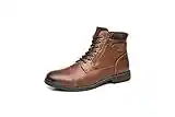 IVACHY Mens Smart Business Work Office Ankle Boots Zip Lace-up Dress Shoes