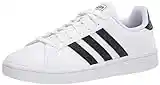 adidas Women's Grand Court Shoe, White/Black/White, 7