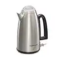 Hamilton Beach 12 Cup Electric Percolator Coffee Maker with Cool Touch Handle, Easy Pour Spout, Stainless Steel (40614RN)