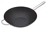 MasterClass Wok Carbon, Antiaderente, Acciaio al Carbonio, Padella Wok da 8 Litri, 35,5cm (14''), Nero